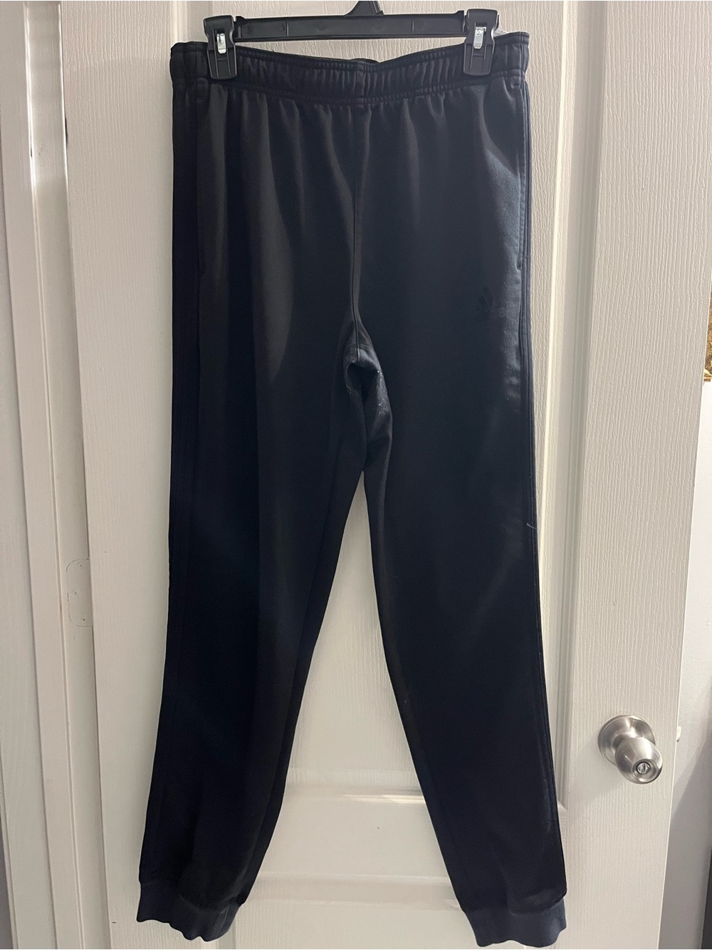 adidas Men's Black Sweatpants Regular Fit Size M Elastic Waist Drawstring